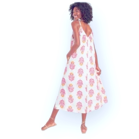 Old Navy Sleeveless Tie-Shoulder All-Day Maxi Swing Dress Size Small/Tall - Picture 2 of 11